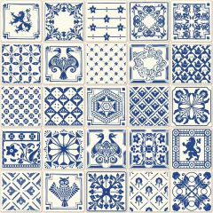 Papel de Parede Adesivo 3 Metros - Azulejo Português - Revestimento - 307ppz