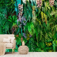 Papel de Parede Jardim Vertical Natureza Verde Sala Painel Adesivo - 308pc