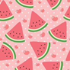 Papel de Parede Adesivo 3 Metros - Melancia - Fruta - Cozinha - Revestimento - 317ppc