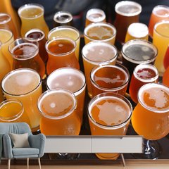 Papel de Parede Cerveja Bebida Cervejeiro Bar Sala Painel Adesivo - 319pc