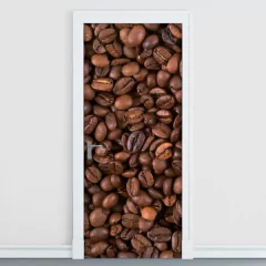 Adesivo Decorativo de Porta - Grãos de Café - 321cnpt