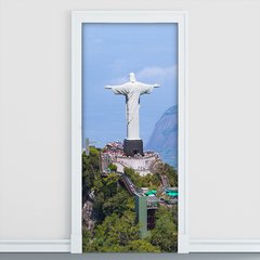 Adesivo Decorativo de Porta - Cristo Redentor - 323cnpt