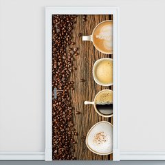 Adesivo Decorativo de Porta - Café - 324cnpt