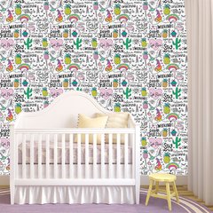 Papel de Parede Adesivo 3 Metros - Unicórnio Baby Bebe - Revestimento - 324ppb - comprar online
