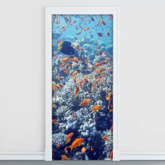Adesivo Decorativo de Porta - Fundo do Mar - 330cnpt