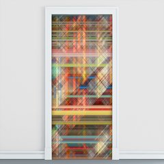 Adesivo Decorativo de Porta - Abstrato - Linhas - 337cnpt