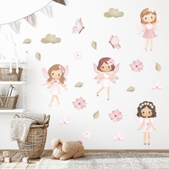 Adesivo de Parede Infantil Fadinhas Fadas Quarto Menina Fada - 350ir