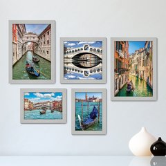 Kit Com 5 Quadros Decorativos - Itália - Veneza - Mundo - Viagem - 350kq01 - comprar online