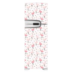 Adesivo Decorativo de Geladeira - Flamingos - Chevron - Infantil - 351gel