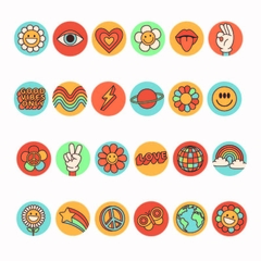 Adesivo de Parede Infantil Quarto Hippie Anos 70 - 355ir - comprar online