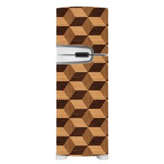 Adesivo Decorativo de Geladeira - Madeira Abstrato - 356gel