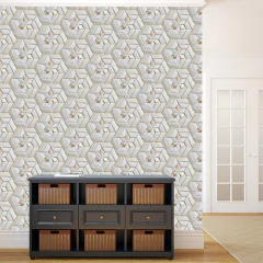 Papel de Parede Adesivo 3 Metros - Geometria - Abstrato - Revestimento - 360ppa - comprar online