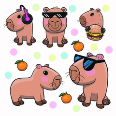 Adesivo de Parede Infantil Capivara Quarto Menina Menino - 362ir - comprar online