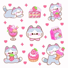 Adesivo de Parede Infantil Gatinhos Quarto Menina Menino - 366ir - comprar online