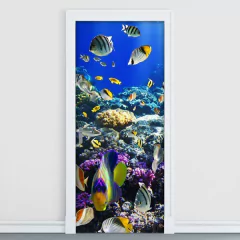 Adesivo Decorativo de Porta - Fundo do Mar - 374cnpt