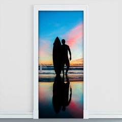 Adesivo Decorativo de Porta - Surf - Surfista - 388cnpt