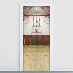 Adesivo Decorativo de Porta - Quadra - Basquete - 392cnpt