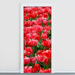 Adesivo Decorativo de Porta - Tulipas - Flores - 395cnpt