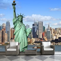 Papel de Parede New York Estátua da Liberdade Sala Painel Adesivo - 413pc