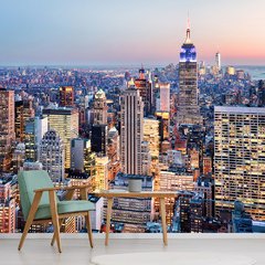 Papel de Parede New York Cidade Urbano Sala Painel Adesivo - 415pc