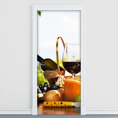 Adesivo Decorativo de Porta - Vinho - 497cnpt