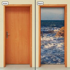 Adesivo Decorativo de Porta - Mar - Ondas - 500cnpt - comprar online