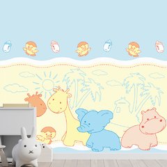 Papel de Parede Adesivo Infantil Animais Bebe Quarto - 503pc