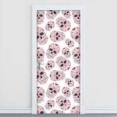 Adesivo Decorativo de Porta - Caveira Mexicana - 519cnpt