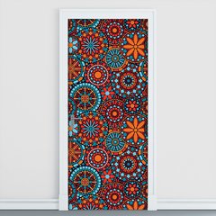Adesivo Decorativo de Porta - Mandalas - Flores - 520cnpt