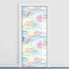 Adesivo Decorativo de Porta - Rabiscos - 521cnpt
