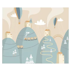 Papel de Parede Adesivo Infantil Montanhas Bebe Quarto - 525pc na internet