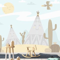 Papel de Parede Adesivo Infantil Deserto Bebe Quarto - 526pc