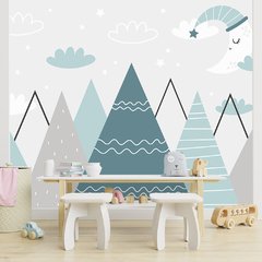 Papel de Parede Adesivo Infantil Montanhas Bebe Quarto Menino - 530pc