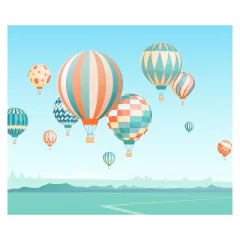 Papel de Parede Adesivo Infantil Balão Bebe Quarto Menino - 536pc na internet