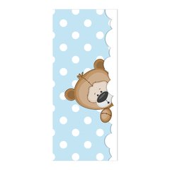 Adesivo Decorativo de Porta - Ursinho - Azul - 545cnpt na internet