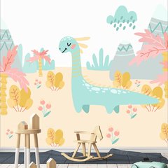 Papel de Parede Adesivo Infantil Dinossauro Bebe Quarto Menino - 546pc