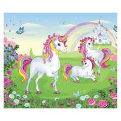 Papel de Parede Adesivo Infantil Castelo Unicórnio Bebe Quarto - 552pc na internet