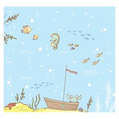 Papel de Parede Adesivo Infantil Fundo do Mar Bebe Quarto - 554pc - comprar online