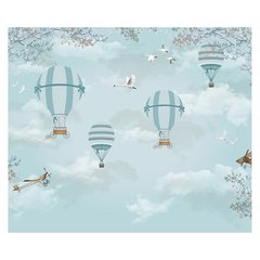 Papel de Parede Adesivo Infantil Balões Bebe Quarto Menino - 557pc na internet