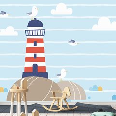 Papel de Parede Adesivo Infantil Marítimo Bebe Quarto - 574pc