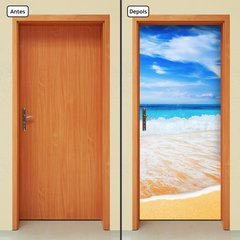 Adesivo Decorativo de Porta - Mar - Ondas - 588cnpt - comprar online