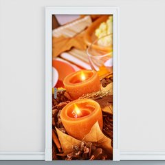 Adesivo Decorativo de Porta - Velas - Spa - 598cnpt