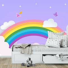 Papel de Parede Adesivo Infantil Arco-íris Bebe Quarto - 600pc