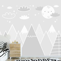 Papel de Parede Adesivo Infantil Montanhas Bebe Quarto - 612pc