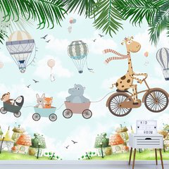 Papel de Parede Adesivo Infantil Safari Animais Bebe Quarto - 615pc