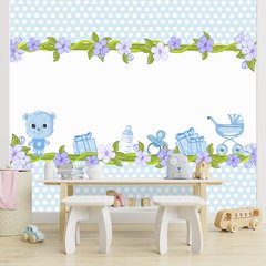 Papel de Parede Adesivo Infantil Ursinho Quarto Menino - 617pc