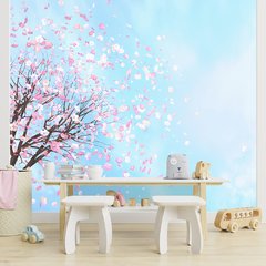 Papel de Parede Adesivo Infantil Floral Flores Quarto Menina - 620pc