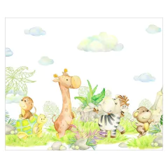 Papel de Parede Adesivo Infantil Safari Quarto Menino Menina - 627pc na internet