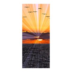 Adesivo Decorativo de Porta - Pôr do Sol - Mar - 634cnpt na internet