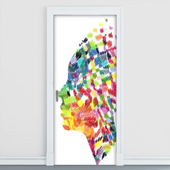 Adesivo Decorativo de Porta - Pintura - 663cnpt